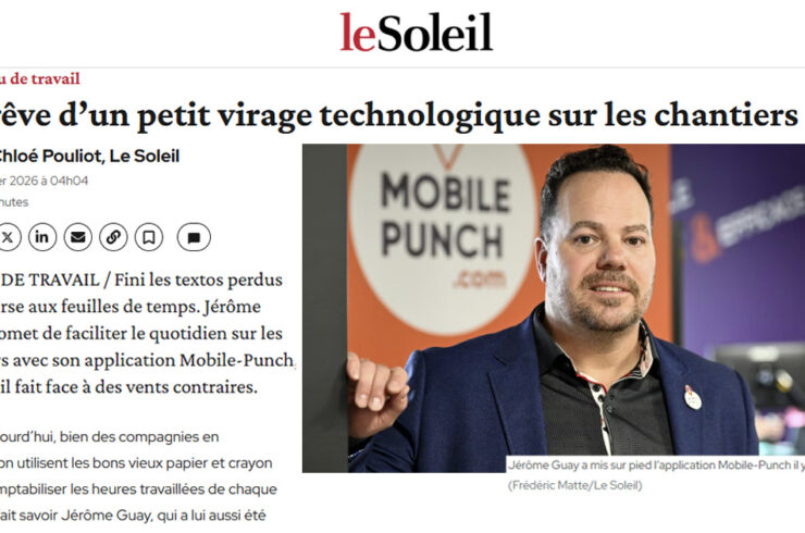 Jérome Guay parle du virage numérique et de Mobile-Punch dans le journal leSoleil